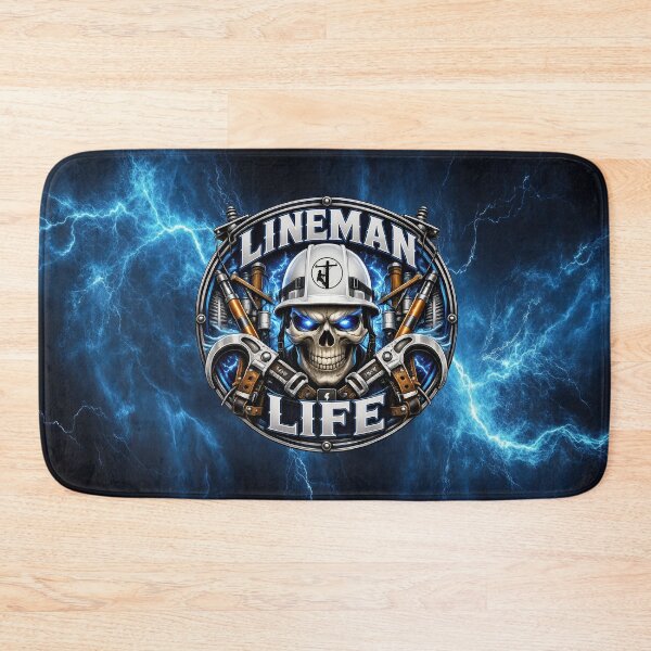 Item preview, Lineman Life Skull Power Worker Lightning Design designed and sold by artistwill.