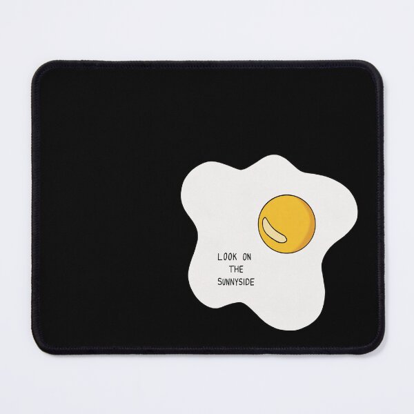 Item preview, Look on the Sunnyside Egg - Uplifting Funny Egg Pun - Black designed and sold by Sarah's Creations.
