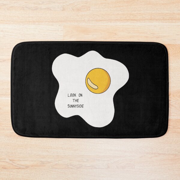 Item preview, Look on the Sunnyside Egg - Uplifting Funny Egg Pun - Black designed and sold by Sarah's Creations.