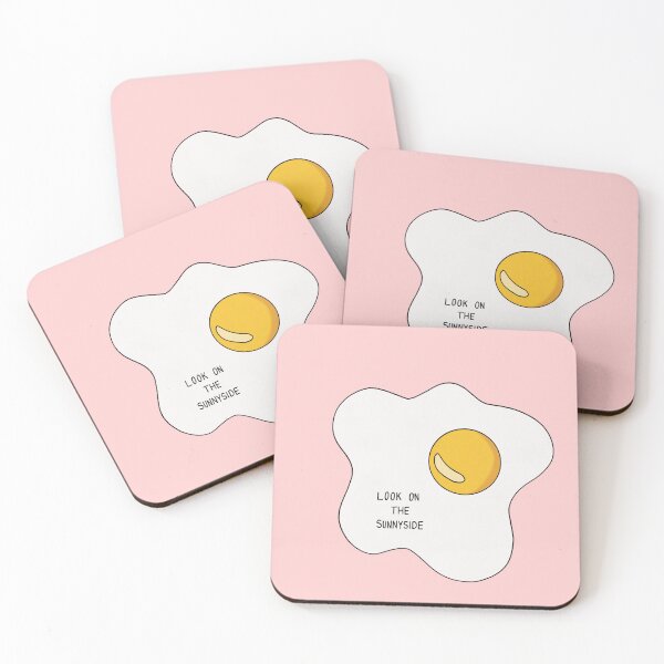 Item preview, Look on the Sunnyside Egg- Uplifting Funny Egg Pun- Pink designed and sold by Sarah's Creations.