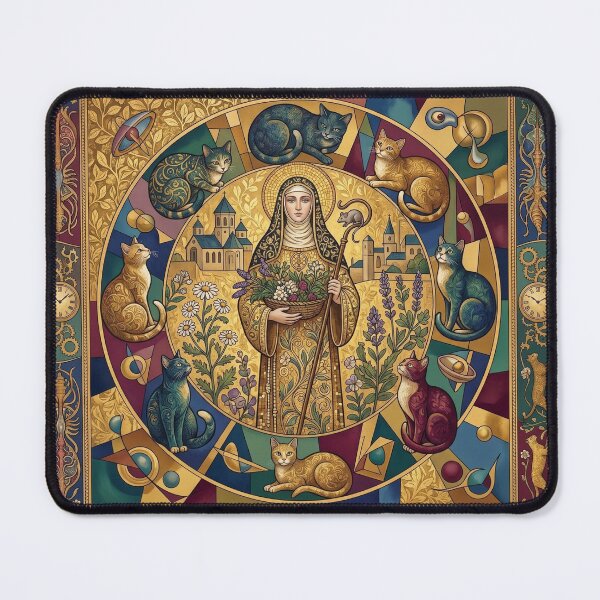 Item preview, Saint Gertrude of Nivelles with cats. designed and sold by Natalia-Vlad.