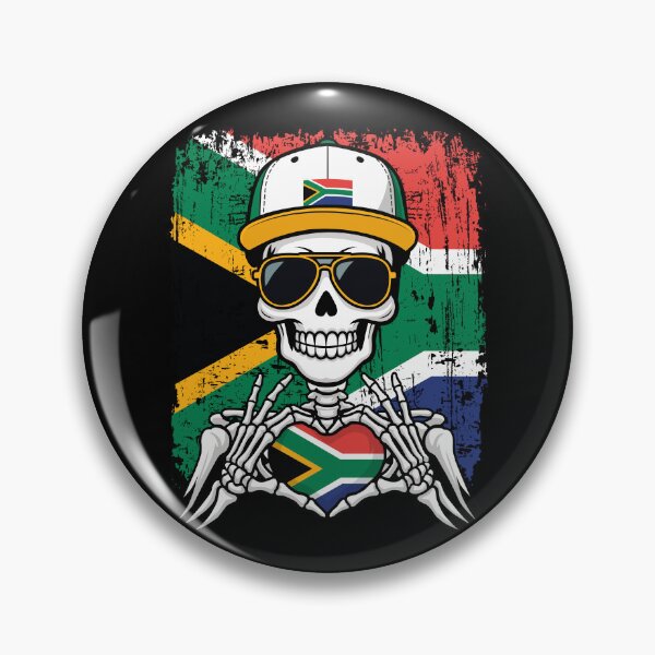 Item preview, South Africa Pride Skeleton Art Tee designed and sold by Colorful Designs.