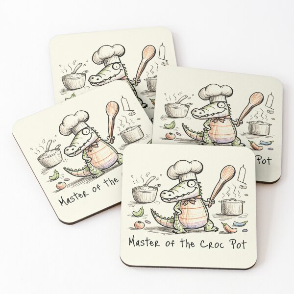 Item preview, Master of the Croc Pot Funny Alligator Chef | Cute Crocodile Cooking Cartoon Design designed and sold by Sachie's Studio.