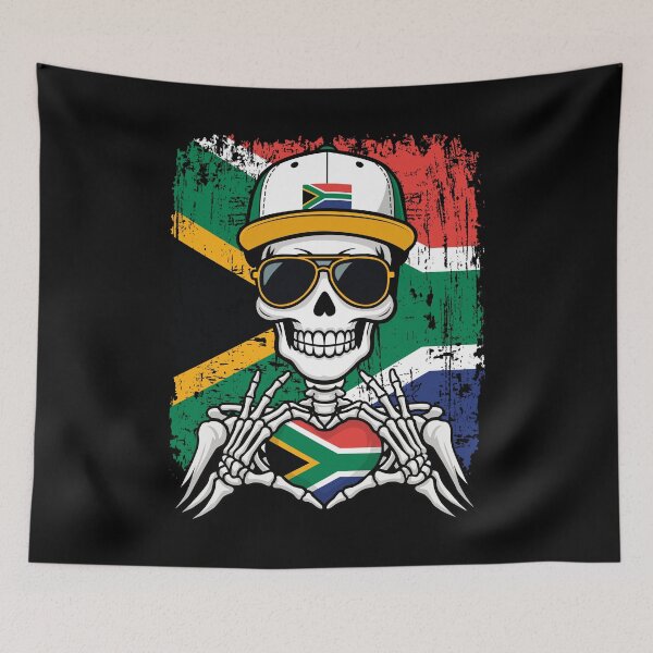 Item preview, South Africa Pride Skeleton Art Tee designed and sold by Colorful Designs.