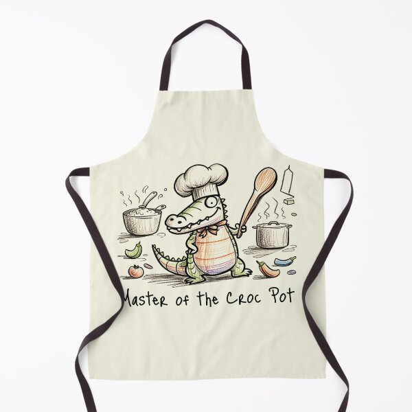 Item preview, Master of the Croc Pot Funny Alligator Chef | Cute Crocodile Cooking Cartoon Design designed and sold by Sachie's Studio.