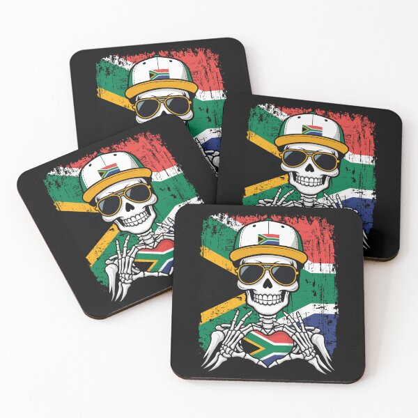 Item preview, South Africa Pride Skeleton Art Tee designed and sold by Colorful Designs.