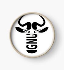 GNU linux logo head Clock