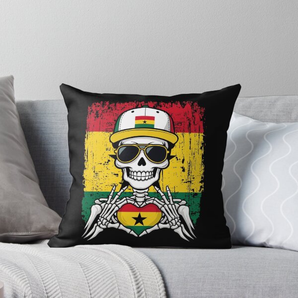 Item preview, Ghana Pride Skeleton Art Tee designed and sold by Colorful Designs.