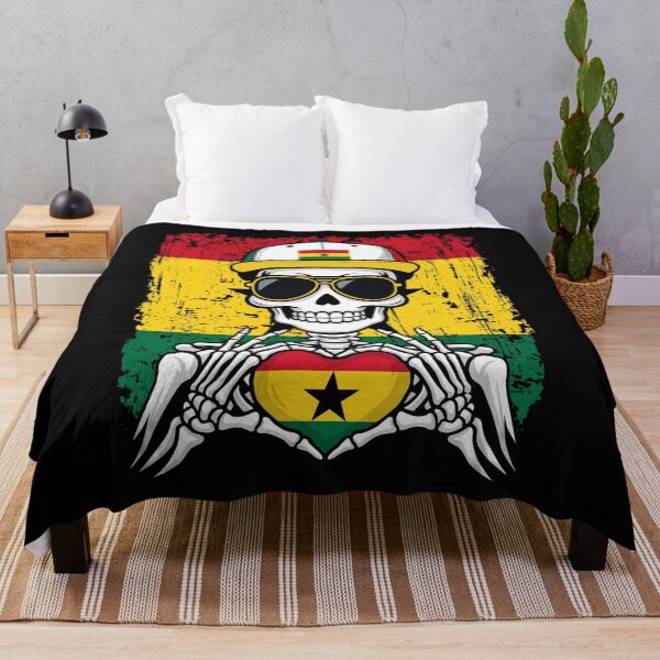 Item preview, Ghana Pride Skeleton Art Tee designed and sold by Colorful Designs.