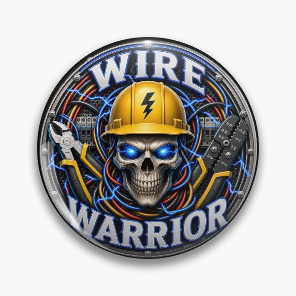 Item preview, Wire Warrior Electrician Skull Lightning Tradesman Design designed and sold by artistwill.