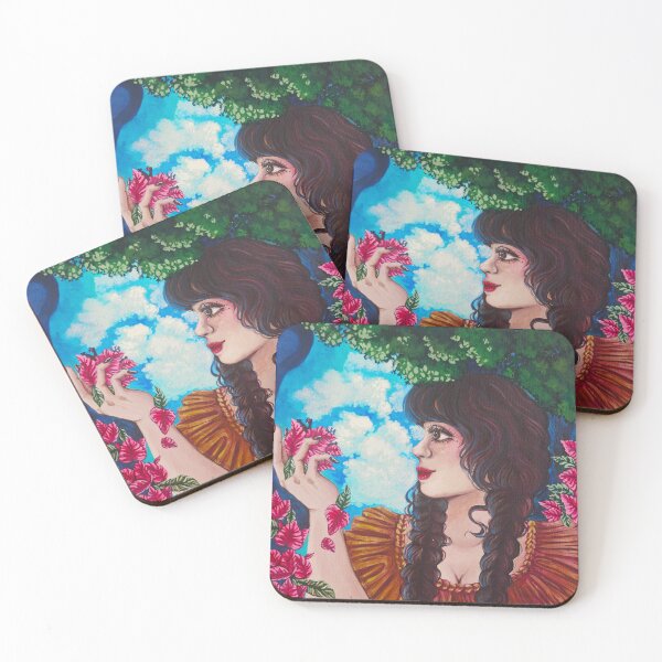 Item preview, The Girl Who Spoke to Flowers Cottagecore Floral Art designed and sold by KateDreams.