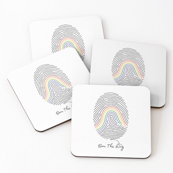 Item preview, Rainbow Gay Pride Fingerprint Born This Way designed and sold by TackyTime.