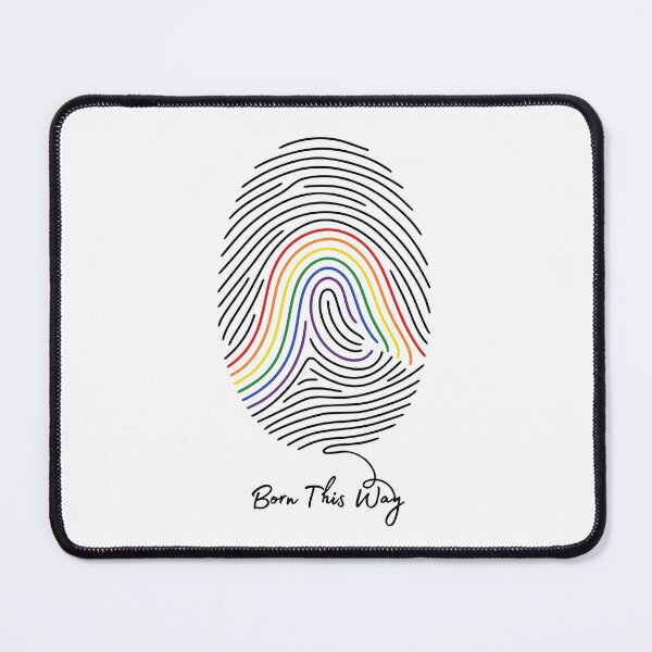 Item preview, Rainbow Gay Pride Fingerprint Born This Way designed and sold by TackyTime.