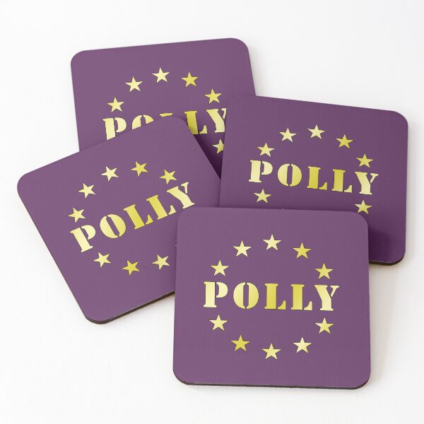 Item preview, Emblema Polly Star Circle, design estetico con tipografia dorata vintage.I love my name, I love your name! designed and sold by rikyfreestyle.