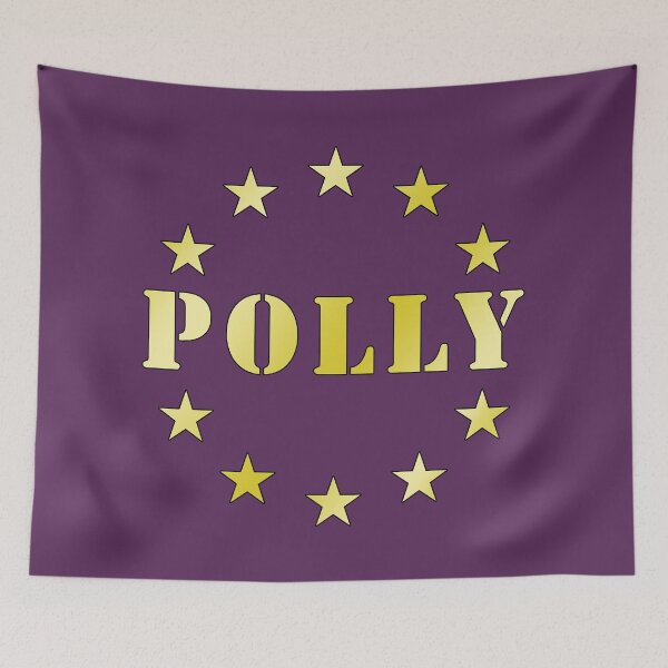 Item preview, Emblema Polly Star Circle, design estetico con tipografia dorata vintage.I love my name, I love your name! designed and sold by rikyfreestyle.