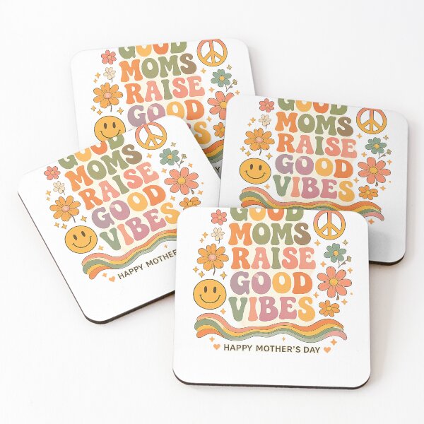 Item preview, Good Moms Raise Good Vibes designed and sold by FEEL GOOD CLUB DESIGNS.