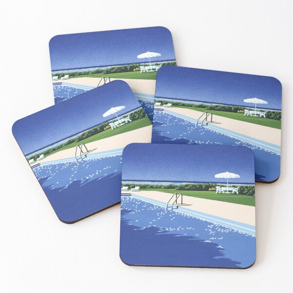 Item preview, Hiroshi Nagai Moonlit Poolside Calm designed and sold by LaFabricaArt.