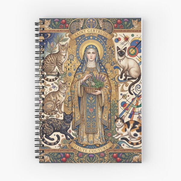Item preview, Saint Gertrude of Nivelles with cats. designed and sold by Natalia-Vlad.