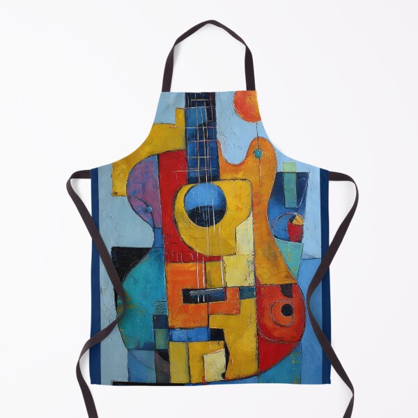 Item preview, Strike Some Chords Abstract Guitar in Geometric Rock and Roll Explosion of Color designed and sold by OlfactoART Studio.
