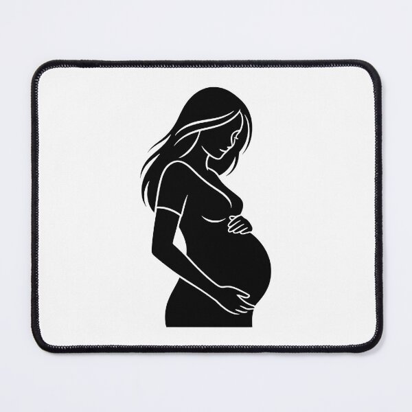 Item preview, Pregnant woman silhouette holding belly isolated on transparent background designed and sold by Creative88Art.
