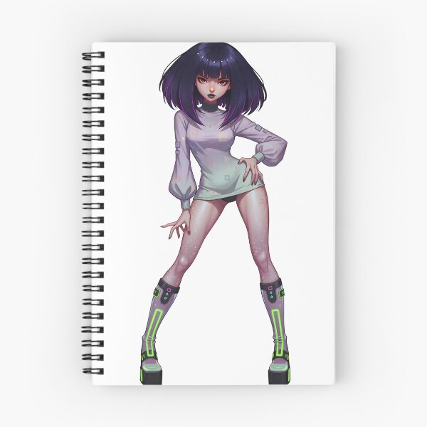 Aperçu de l'œuvre Personnage féminin stylisé en tenue futuriste sur fond transparent créée et vendue par Creative88Art.