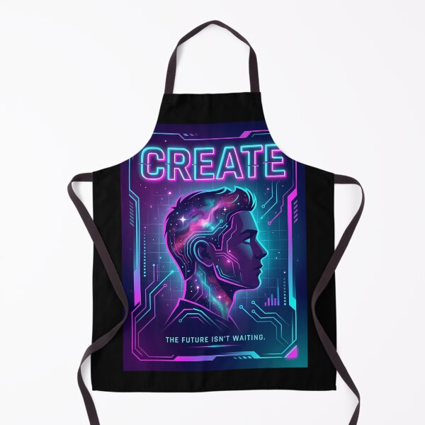 Item preview, Create the future isnt waiting neon cyberpunk art designed and sold by ART ATTACK ZONE.