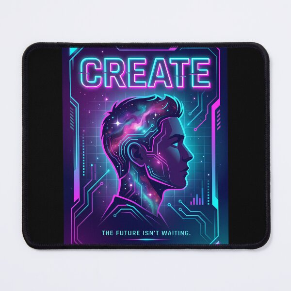 Item preview, Create the future isnt waiting neon cyberpunk art designed and sold by ART ATTACK ZONE.