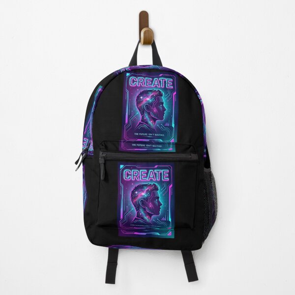 Item preview, Create the future isnt waiting neon cyberpunk art designed and sold by ART ATTACK ZONE.
