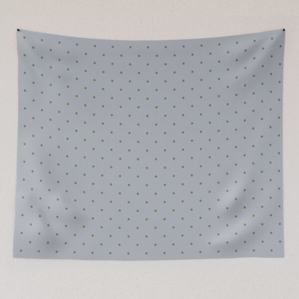 Item preview, Sage Green and Slate Blue Polka Dots | Muted Earthy Blue Green Dotted Pattern | Minimalist Sage and Grey Blue Art | Retro Slate Blue and Moss Green Pattern | Boho Sage Green Dotted designed and sold by VivaFy.