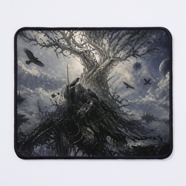 Item preview, Fragmented Wisdom Surreal Odin Wall Art designed and sold by ArtisElec.