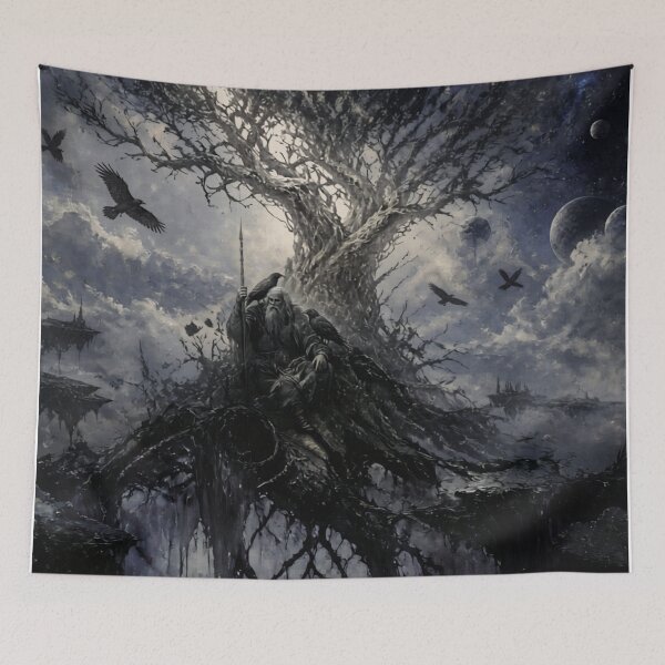 Item preview, Fragmented Wisdom Surreal Odin Wall Art designed and sold by ArtisElec.