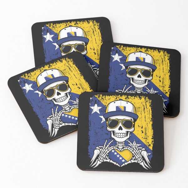 Item preview, Bosnia-Inspired Pride Skeleton Art Tee designed and sold by Colorful Designs.