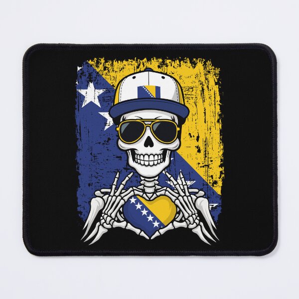 Item preview, Bosnia-Inspired Pride Skeleton Art Tee designed and sold by Colorful Designs.