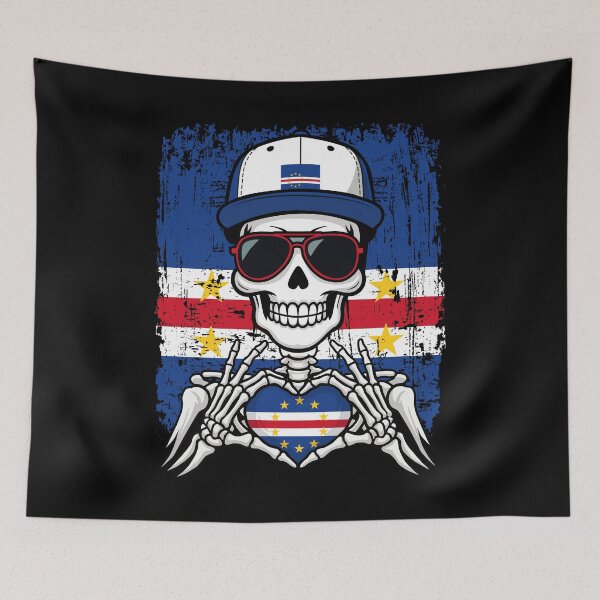 Item preview, Cape Verde Pride Skeleton Art Tee designed and sold by Colorful Designs.
