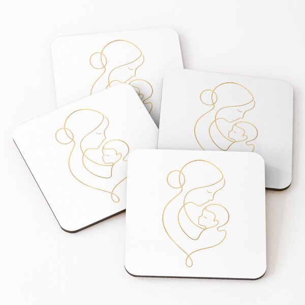 Item preview, Hand-drawn golden heart with baby and mother outline isolated on transparent background designed and sold by Creative88Art.