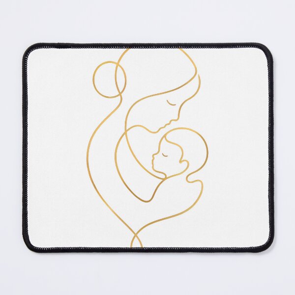 Item preview, Hand-drawn golden heart with baby and mother outline isolated on transparent background designed and sold by Creative88Art.