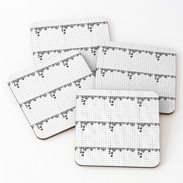 Item preview, Minimalist Aesthetic Grid with Hearts and Gingham designed and sold by วารัต555111.