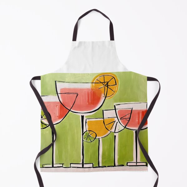 Item preview, Tropical Citrus Celebration- Pink and Orange Cocktails with Fresh Lemon and Lime on Vibrant Backdrop designed and sold by OlfactoART Studio.