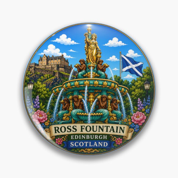 Item preview, Ross Fountain, Edinburgh Scotland designed and sold by Myra365Art.
