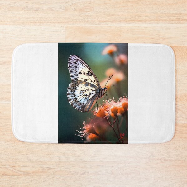 Item preview, TITLE: White Butterfly Floral Realistic designed and sold by MARVINKODESINGSEC.