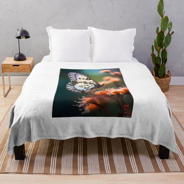Item preview, TITLE: White Butterfly Floral Realistic designed and sold by MARVINKODESINGSEC.