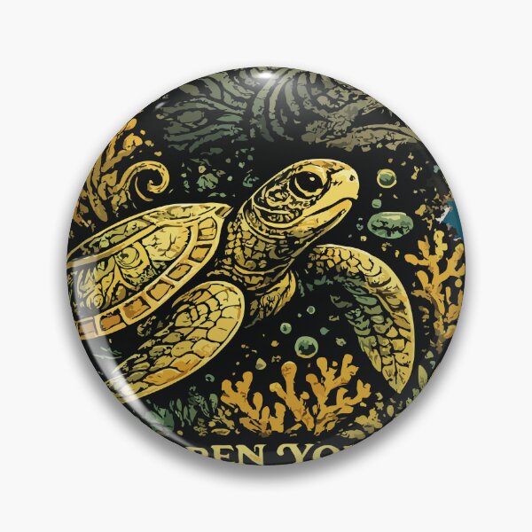 Item preview, Sea turtle and shark on a coral reef designed and sold by Elnica.