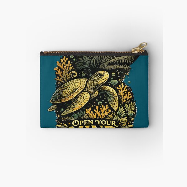 Item preview, Sea turtle and shark on a coral reef designed and sold by Elnica.