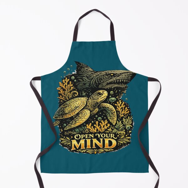 Item preview, Sea turtle and shark on a coral reef designed and sold by Elnica.