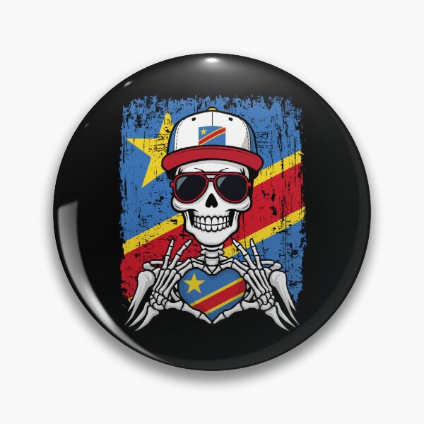 Item preview, DR Congo Pride Skeleton Art Tee designed and sold by Colorful Designs.