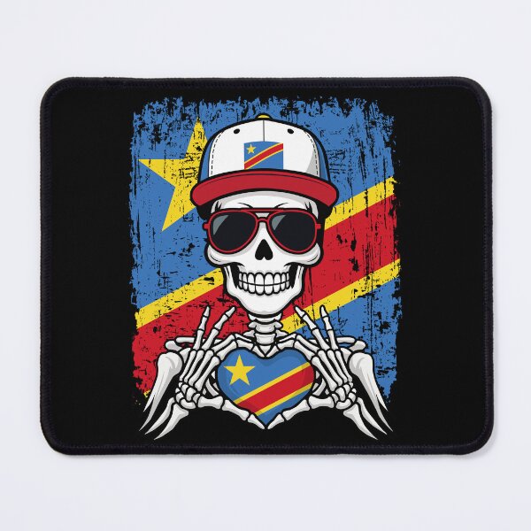 Item preview, DR Congo Pride Skeleton Art Tee designed and sold by Colorful Designs.