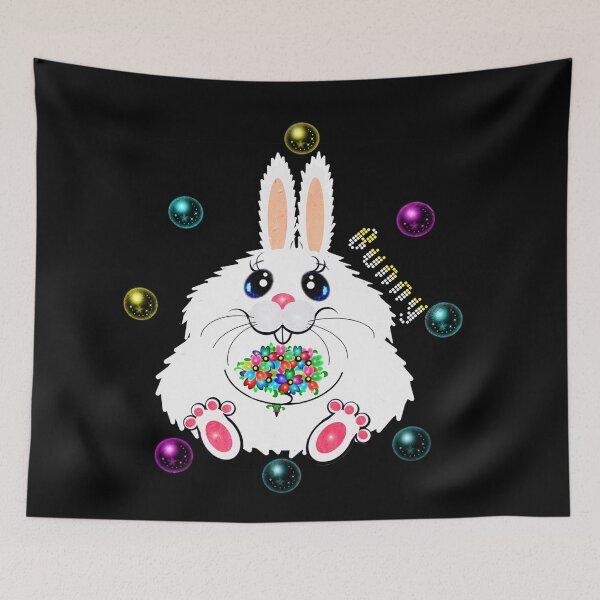 Item preview, Cute Bunny with Flowers designed and sold by Shirley cute art .