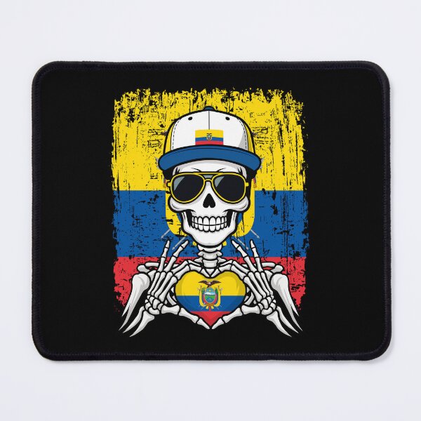 Item preview, Ecuador Pride Skeleton Art Tee designed and sold by Colorful Designs.