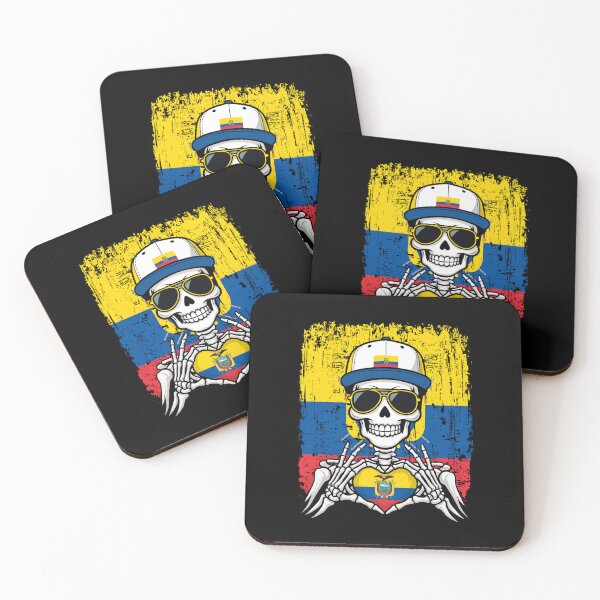 Item preview, Ecuador Pride Skeleton Art Tee designed and sold by Colorful Designs.