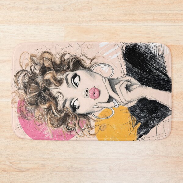 Item preview, Playful Curly Haired Woman designed and sold by RebenCantik.